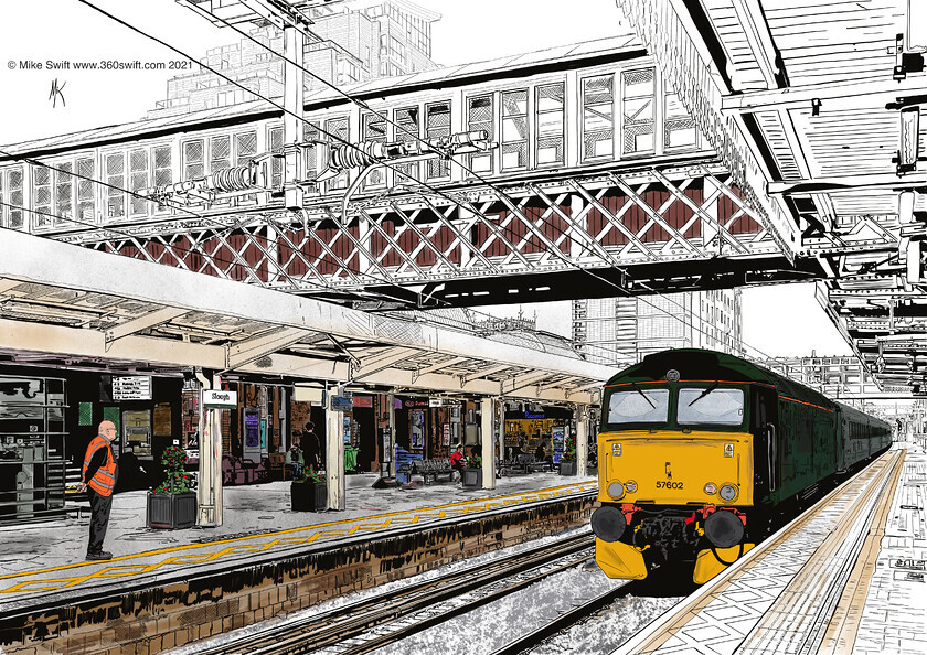 IMG 7171-(W) 
 GWR Art created by photographer Mike Swift from sketches and iPhone photos and drawn on iPad Pro with ProCreate and an Apple Pencil 
 Keywords: GWR, Great, Western, Railway, trains, stations, art, procreate, Apple, iPad, iPadPRO, ApplePencil, pencil, Rail, IET, HST, Turbo,