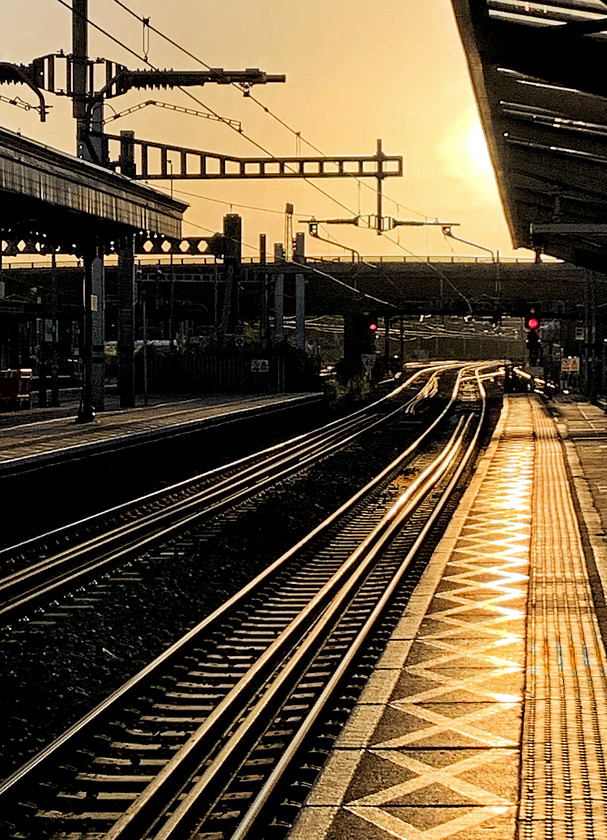 Platform5Sunset 5962 
 Slough Station 2020, iPhonography project while service disruption for Covid 19 
 Keywords: Slough, Railway, Station, Streetphotography, photography, abstract, selfie, trains, bridge, Berkshire