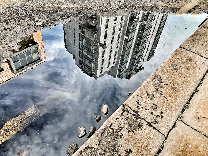 Reflection 5813 
 Slough Station 2020, iPhonography project while service disruption for Covid 19 
 Keywords: Slough, Railway, Station, Streetphotography, photography, abstract, selfie, trains, bridge, Berkshire