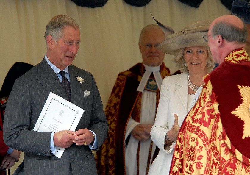 113204s04a 
 113204 - Duke of Edinburgh's 90th Birthday Service at St. Georges Chapel, Windsor - Mike Swift 12/6/2011
Charles and Camilla