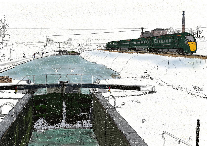 IMG 7580 
 GWR Art created by photographer Mike Swift from sketches and iPhone photos and drawn on iPad Pro with ProCreate and an Apple Pencil 
 Keywords: GWR, Great, Western, Railway, trains, stations, art, procreate, Apple, iPad, iPadPRO, ApplePencil, pencil, Rail, IET, HST, Turbo,