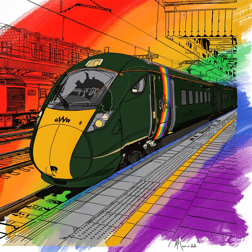 IMG 7003 
 GWR Art created by photographer Mike Swift from sketches and iPhone photos and drawn on iPad Pro with ProCreate and an Apple Pencil 
 Keywords: GWR, Great, Western, Railway, trains, stations, art, procreate, Apple, iPad, iPadPRO, ApplePencil, pencil, Rail, IET, HST, Turbo,