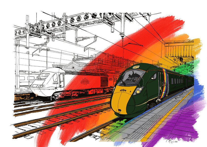 IMG 6999 
 GWR Art created by photographer Mike Swift from sketches and iPhone photos and drawn on iPad Pro with ProCreate and an Apple Pencil 
 Keywords: GWR, Great, Western, Railway, trains, stations, art, procreate, Apple, iPad, iPadPRO, ApplePencil, pencil, Rail, IET, HST, Turbo,