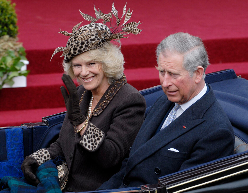 08-0632 43 
 State visit of Nicolas Sarkozy, President of the French Republic and Madame Nicolas Sarkozy, Windsor Riverside Station, with HM queen and the Duke of Ed - Mike Swift 25/3/08