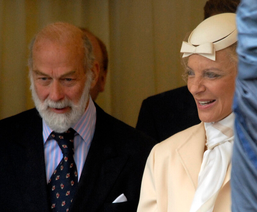 113204s24a 
 113204 - Duke of Edinburgh's 90th Birthday Service at St. Georges Chapel, Windsor - Mike Swift 12/6/2011
Prince and Princess Michael of Kent