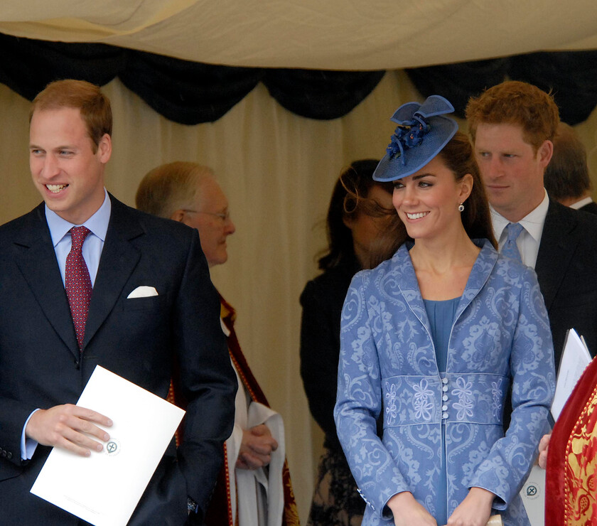 113204s10a 
 113204 - Duke of Edinburgh's 90th Birthday Service at St. Georges Chapel, Windsor - Mike Swift 12/6/2011
The Duke and Duchess of Cambridge and Prince Henry of Wales