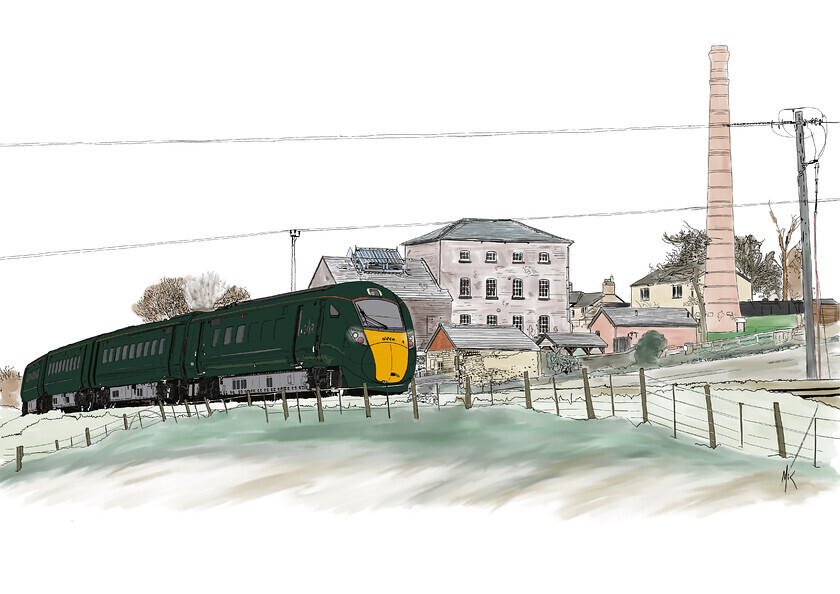 IMG 7366 
 GWR Art created by photographer Mike Swift from sketches and iPhone photos and drawn on iPad Pro with ProCreate and an Apple Pencil 
 Keywords: GWR, Great, Western, Railway, trains, stations, art, procreate, Apple, iPad, iPadPRO, ApplePencil, pencil, Rail, IET, HST, Turbo,